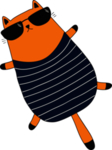 手绘卡通猫