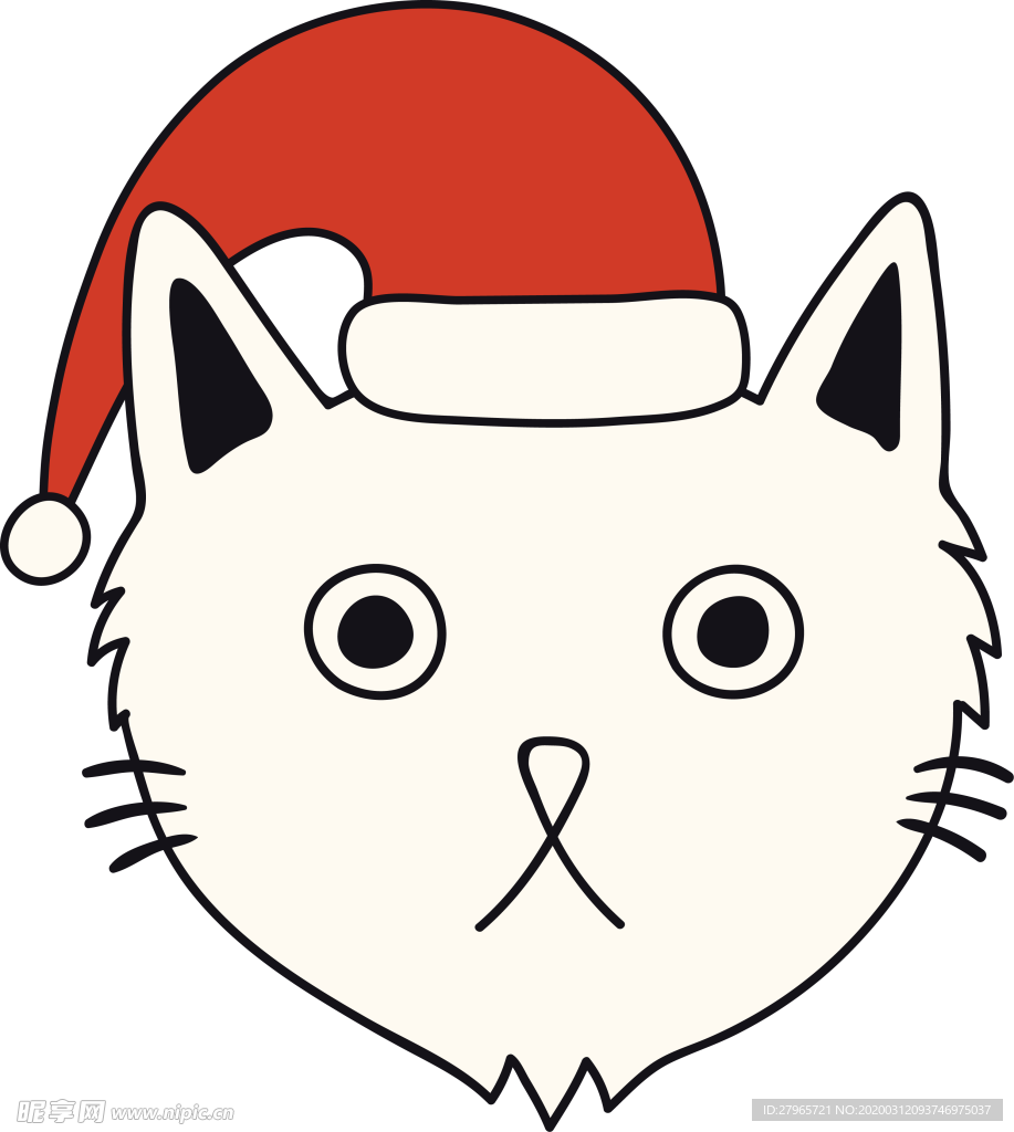 手绘卡通猫