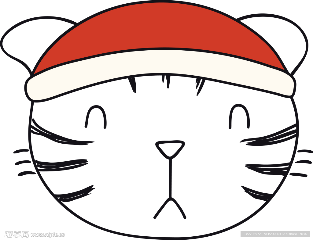 手绘卡通猫