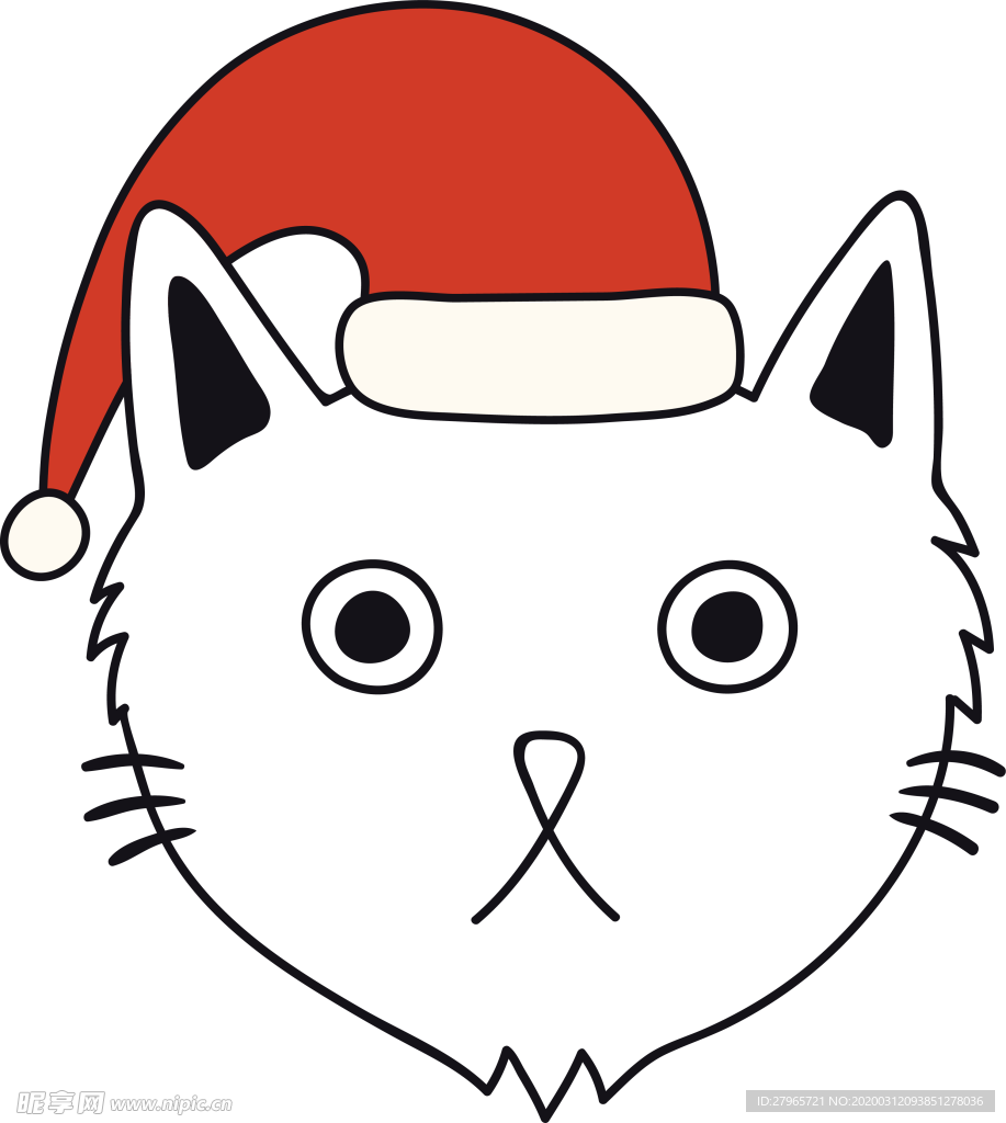 手绘卡通猫