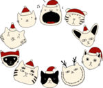 手绘卡通猫