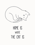 手绘卡通猫