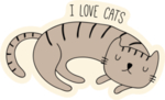 手绘卡通猫