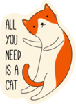 手绘卡通猫