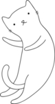 手绘卡通猫