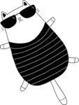 手绘卡通猫