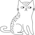 手绘卡通猫