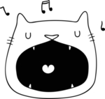 手绘卡通猫