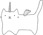 手绘卡通猫