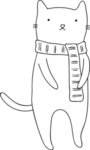 手绘卡通猫