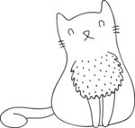 手绘卡通猫