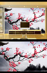 梅花客厅沙发装饰画