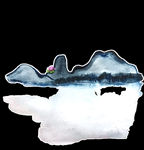 山水画透明素材