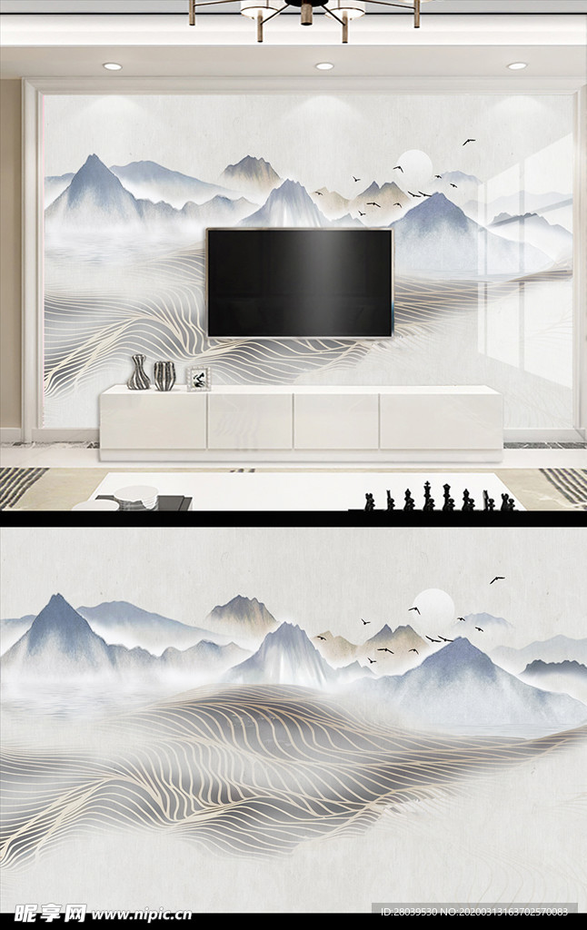 山水背景墙