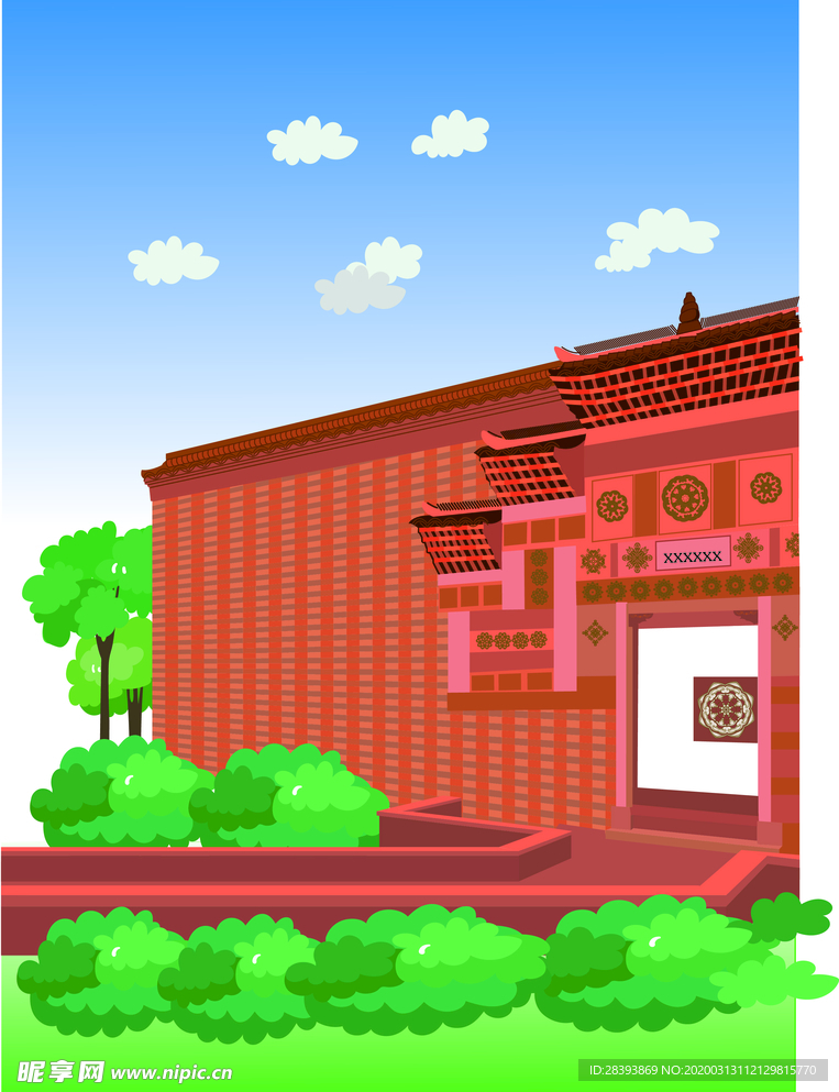 传统建筑矢量图