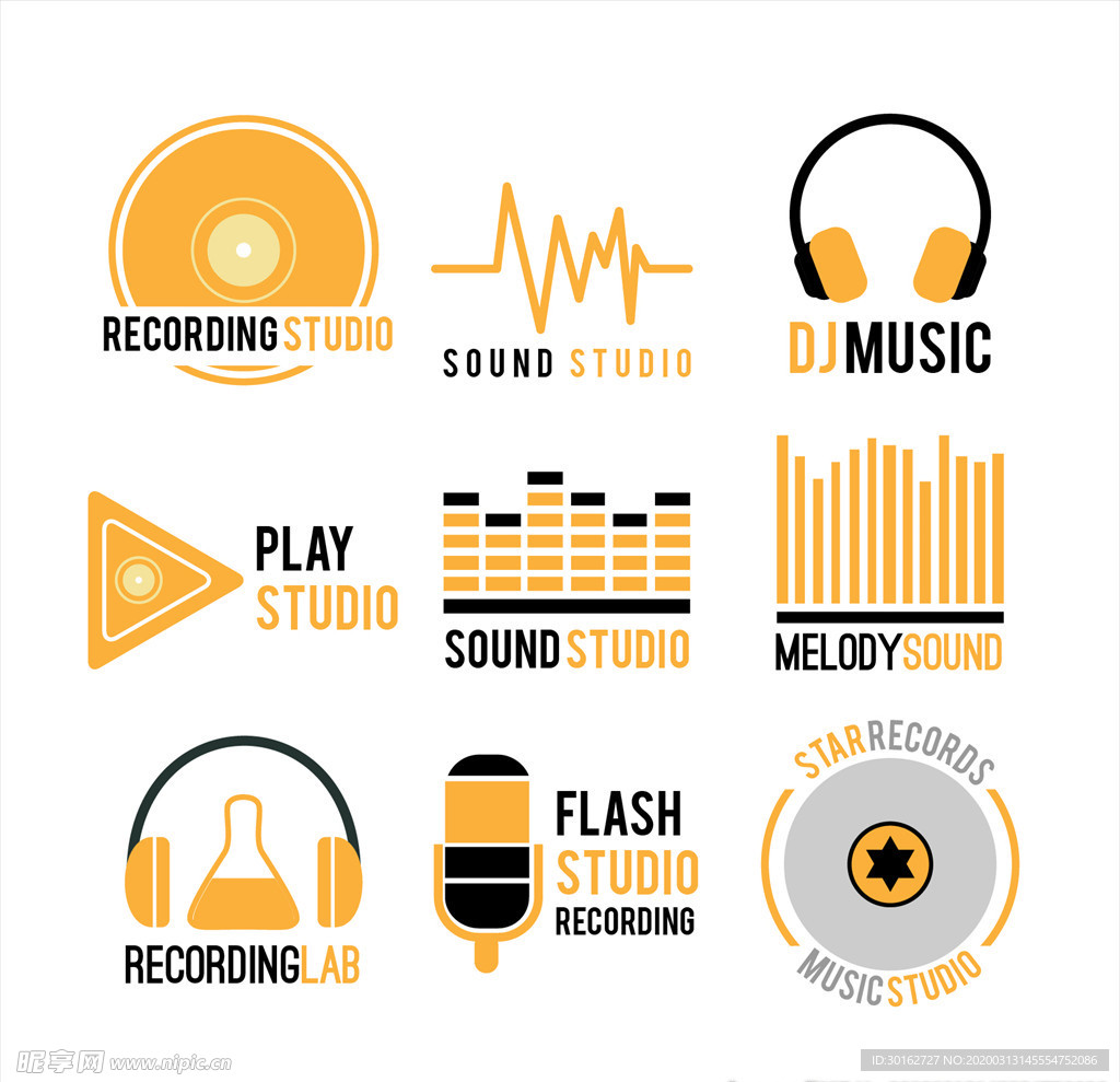 音乐音频icon图标设计