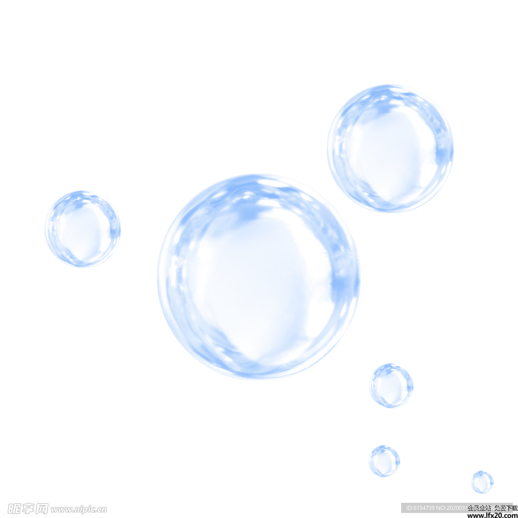 彩色透明肥皂泡气泡水泡泡泡元素