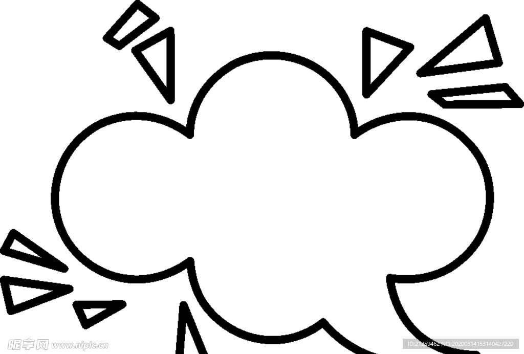 会话框套图爆炸云会话气泡元素