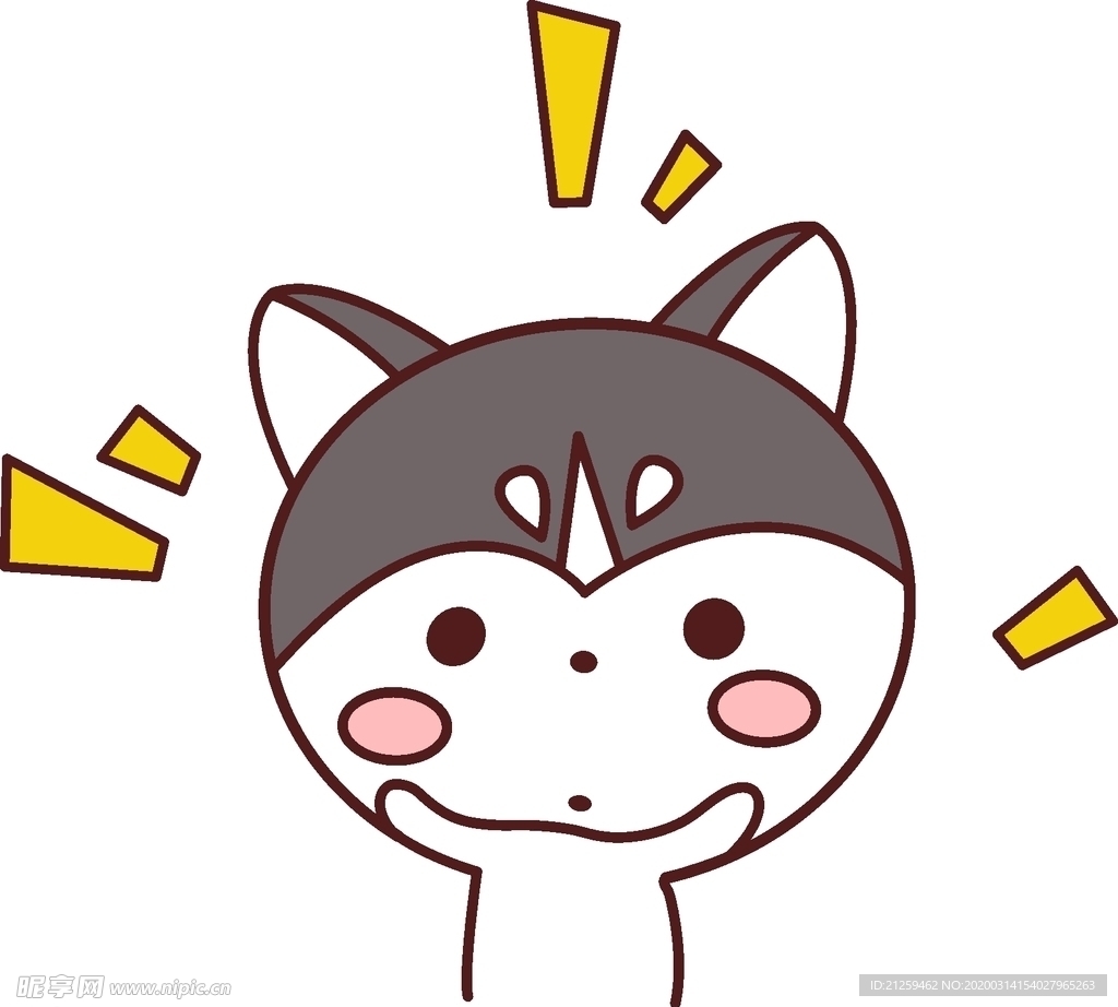 小清新动物可爱哈士奇