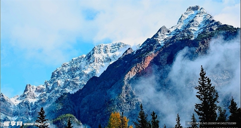 雪山美景