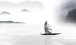 水墨山江