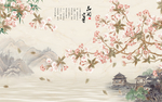 新中式背景墙