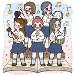 简笔画音乐填色插画