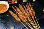 烧烤五花肉串