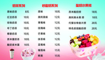 价格表