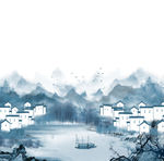 中国水墨乡村