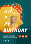 儿童生日派对 邀请海报