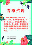 招聘 海报 春天