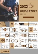 时尚咖啡餐饮美食总结PPT