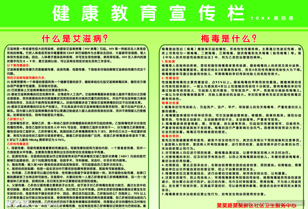 健康教育宣传栏