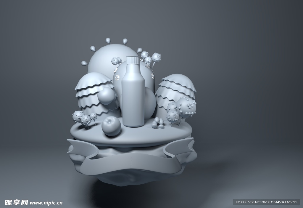 C4D白模