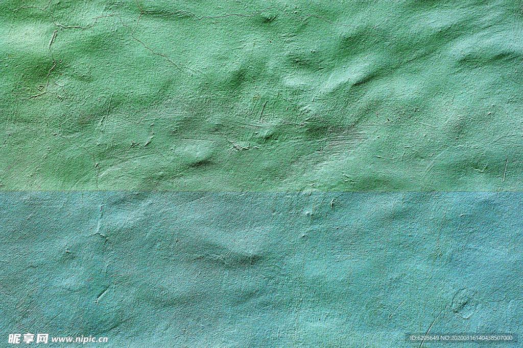 蓝绿色凹凸墙壁背景