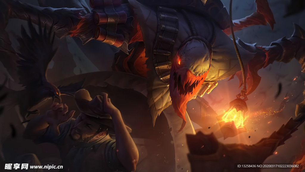 彩色人物动漫插画背景