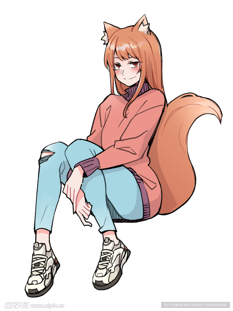 彩色人物动漫插画背景
