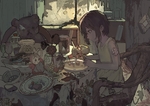 彩色人物动漫插画背景