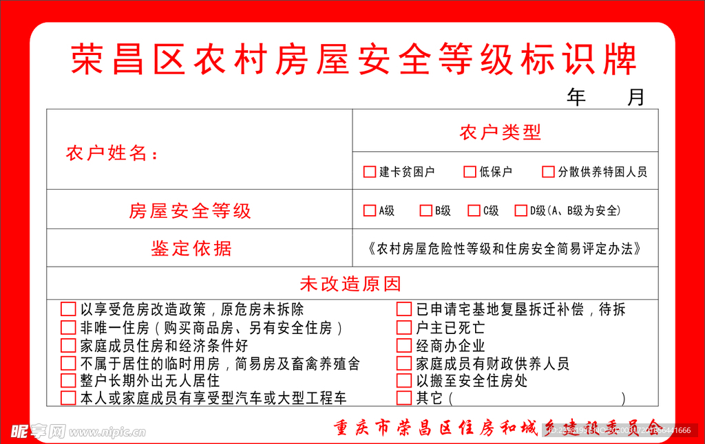 安全等级标识牌