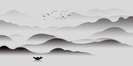 古风水墨山水画