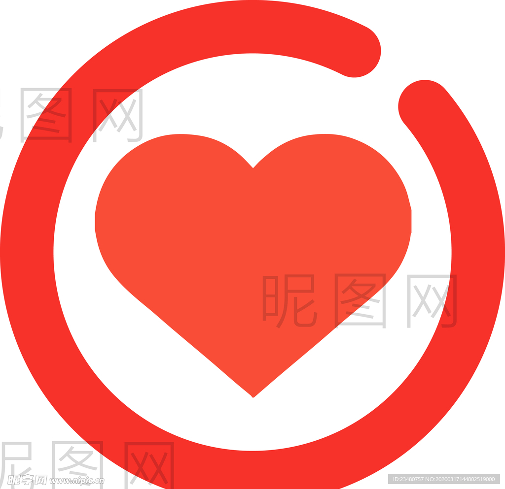 红心UI标识标志LOGO