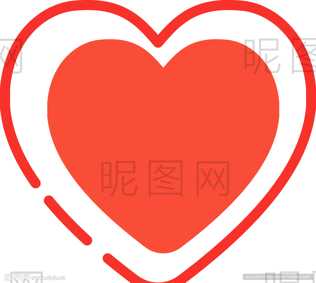 红心UI标识标志LOGO