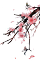 水墨传统国风花朵