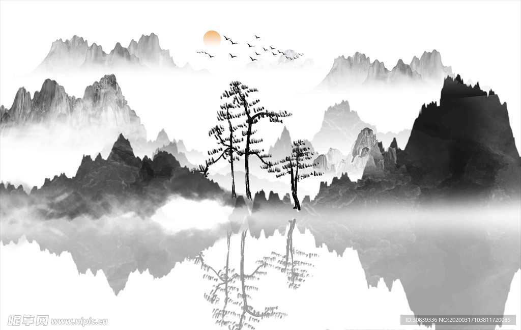 水墨山水画