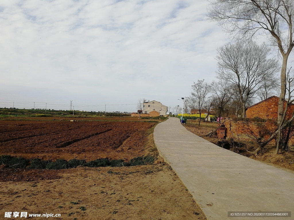 水泥路 乡村道路 道路 小路