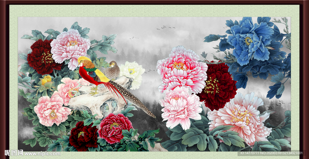 国画牡丹