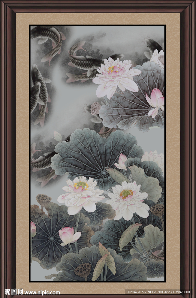 国画荷花
