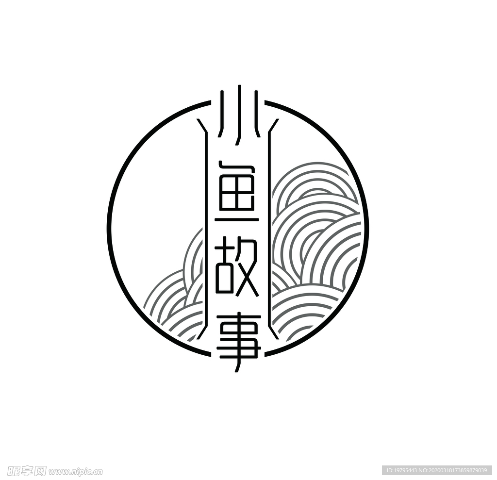 餐饮 小鱼 故事 标志 log