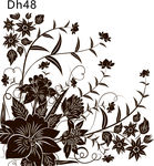茂密花丛单花矢量图